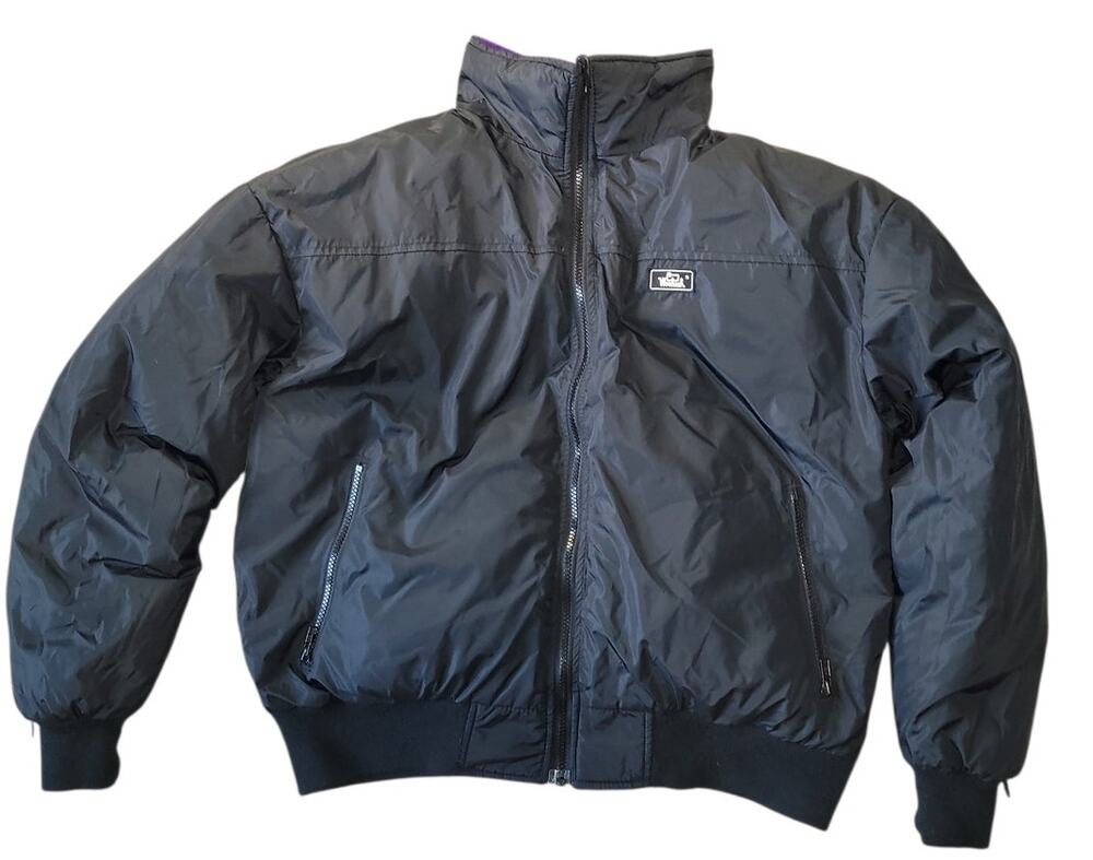 VTG Woolrich Reversible Down Puffer Jacket L Purple Black